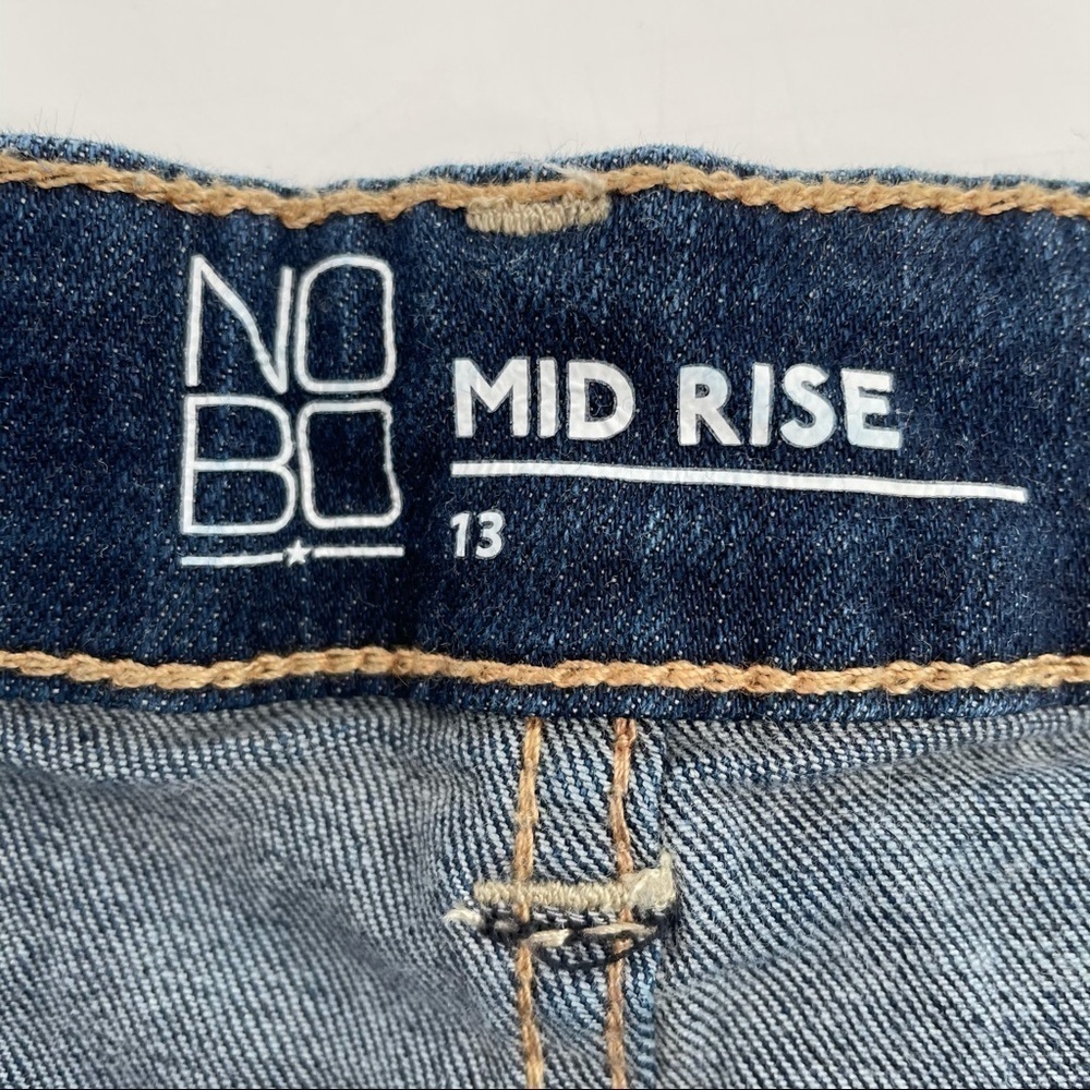 NOBO Denim Mini Skirt with Red Striped Seams - Picture 12 of 13